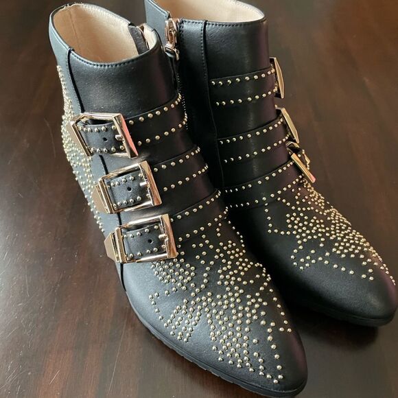 Shoes - Women's Black Studded Boots
